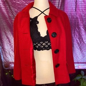 Kim Rogers Red Wool Blazer
